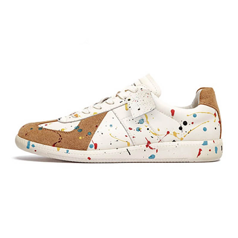 Sneakers de peintre presque neuves pour femmes États-Unis seulement couleurs vibrantes style unique