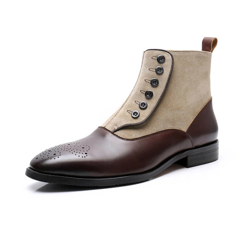 Élégantes bottes Balmoral cuir, couture raffinée, pour un style intemporel et exclusif.